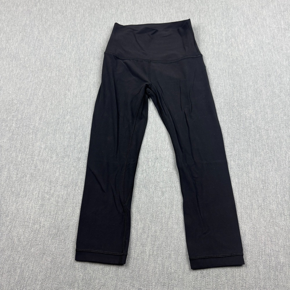 Lululemon Leggings Womens 2 Black Wunder Under 20" Cropped Yoga Workout Pants